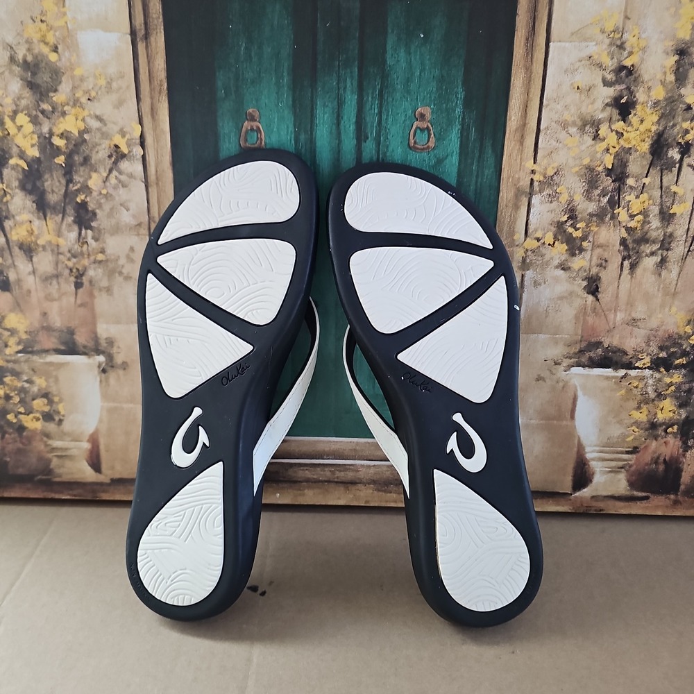 OLUKAI Women's Ho `Opio Leather Sandals  Size US 10/EURO 40 - Picture 6 of 7